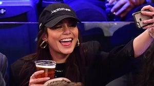 Vanessa Hudgens Snaps Boozy Selfies At Lakers vs. Knicks Game After Kuzma Date