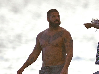 Drake Barbados Yacht Shirtless Party photos 3