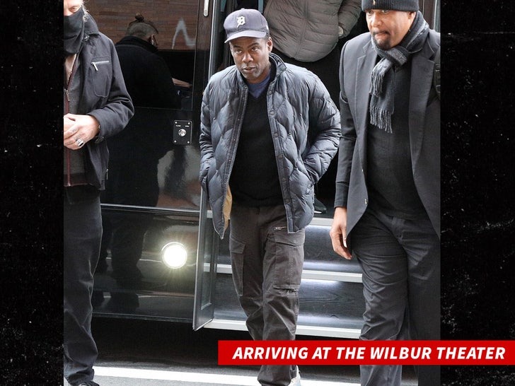 chris rock Arriving to the Wilbur Theater