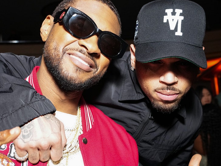 Usher and Chris Brown Together