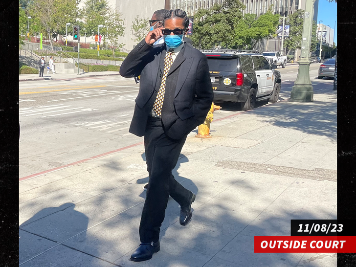 ASAP ROCKY Outside court