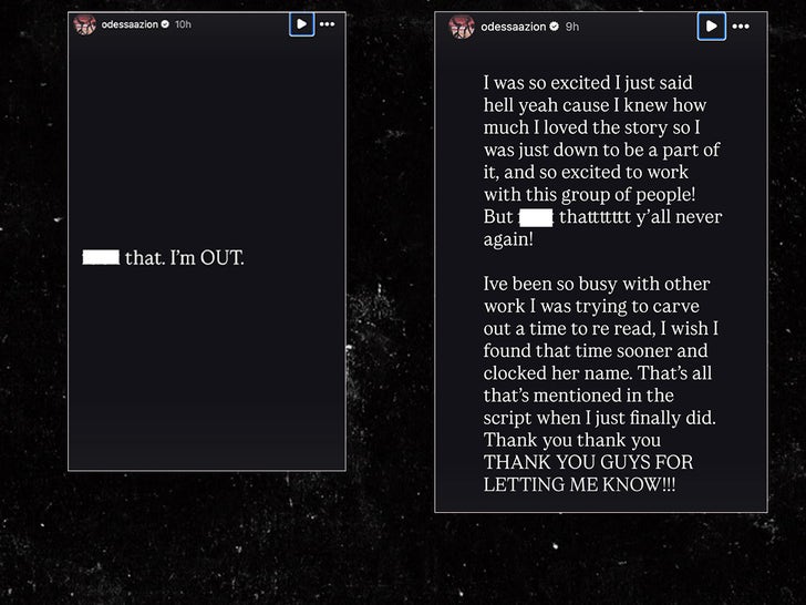 Controversia sobre el casting de Odessa A'Zion: sus historias de Instagram