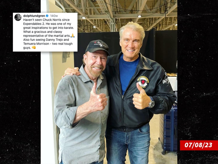 Dolph Lundgren e Chuck Norris Insta 1