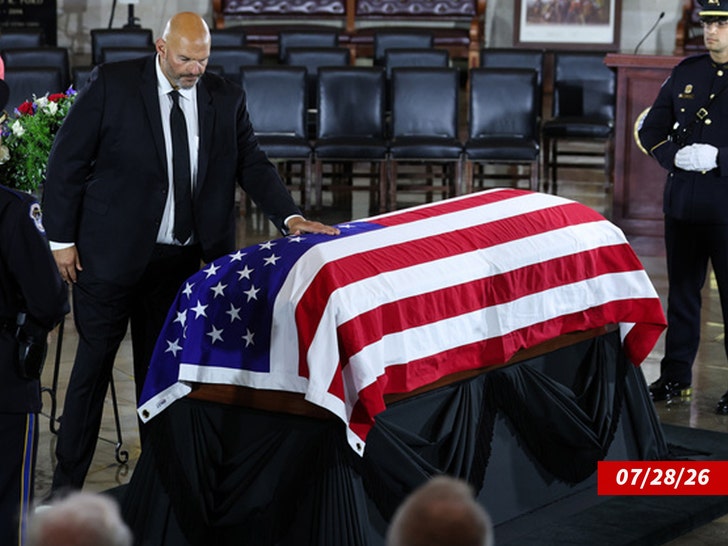 Sen. John Fetterman pays respects Lindsey Graham Getty