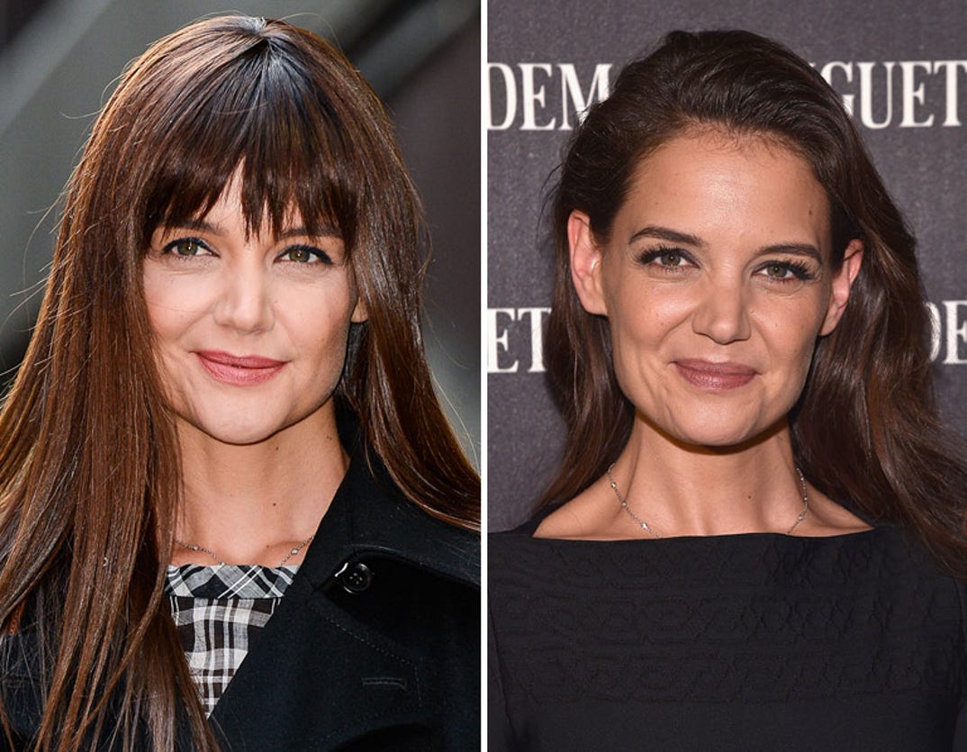 Most bangin' look for Katie Holmes? Bangs vs. No Bangs