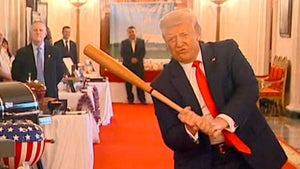 Donald Trump Swings Baseball Bat At White House Event, Call Me Slugger!