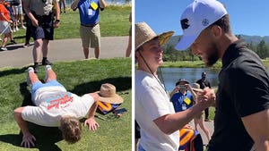 Steph Curry Fan Does 30 Push-Ups For Autograph During Golf Tournament