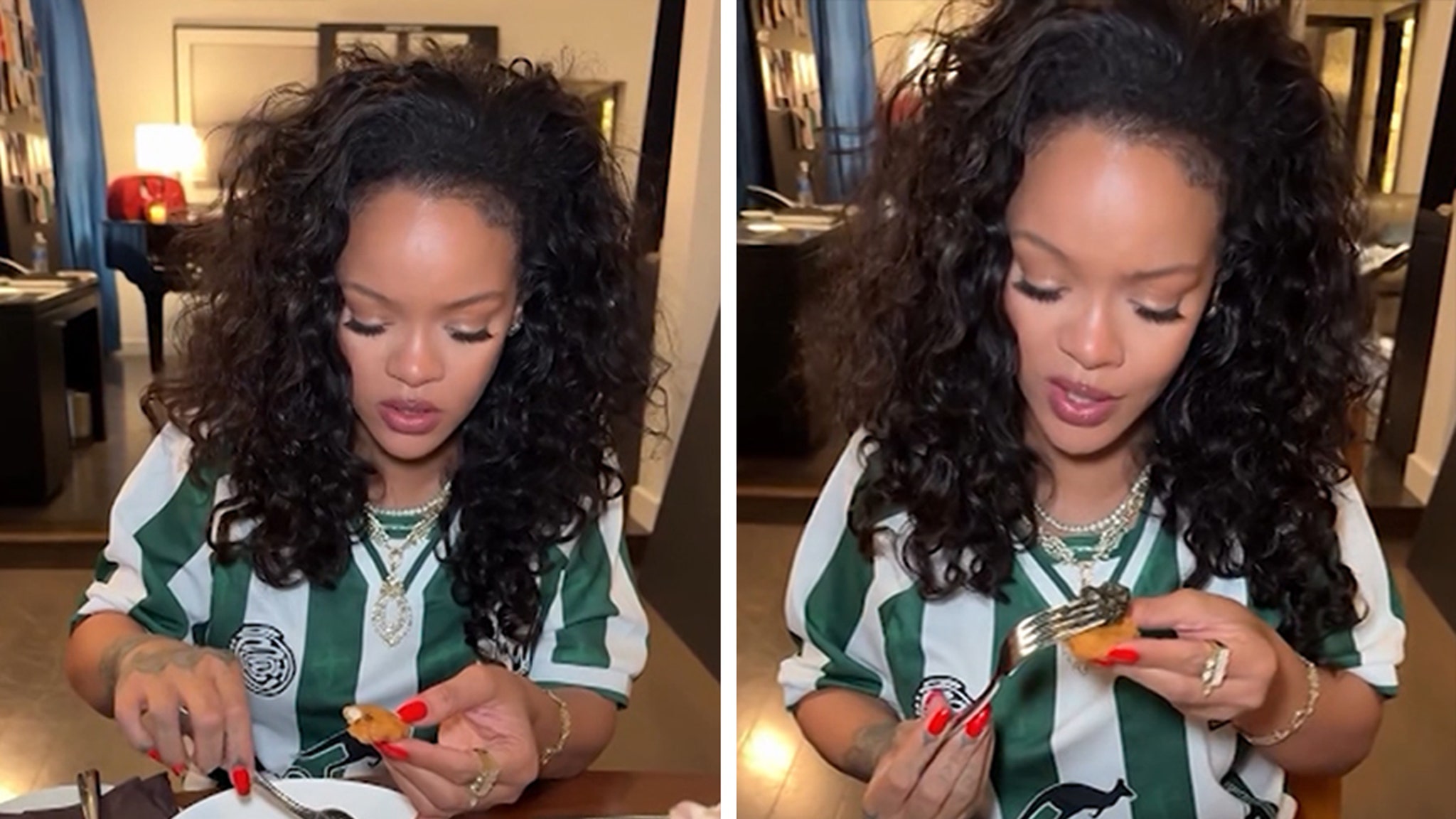 Rihanna Snacks On ‘Chicken Nugget Caviar’ Combo, Holiday Snack Hack