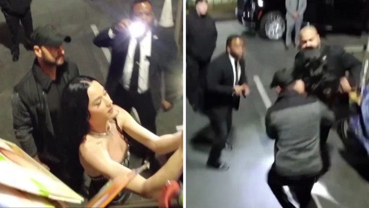 Katy Perry Hit by Sparks When Autograph Seeker Touches Transformer, Igniting Elbow