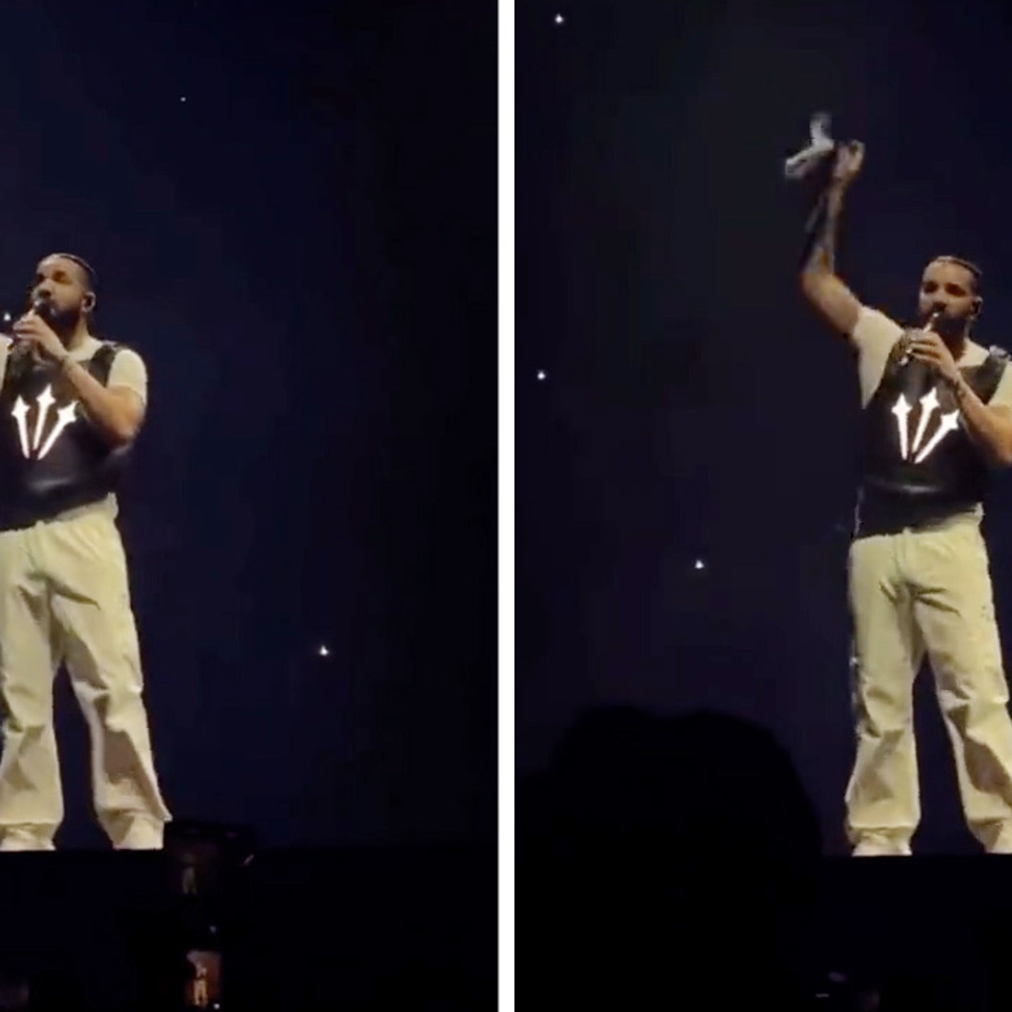 Drake Shows His Reflexes By Catching Book Thrown At Him While On Stage, News