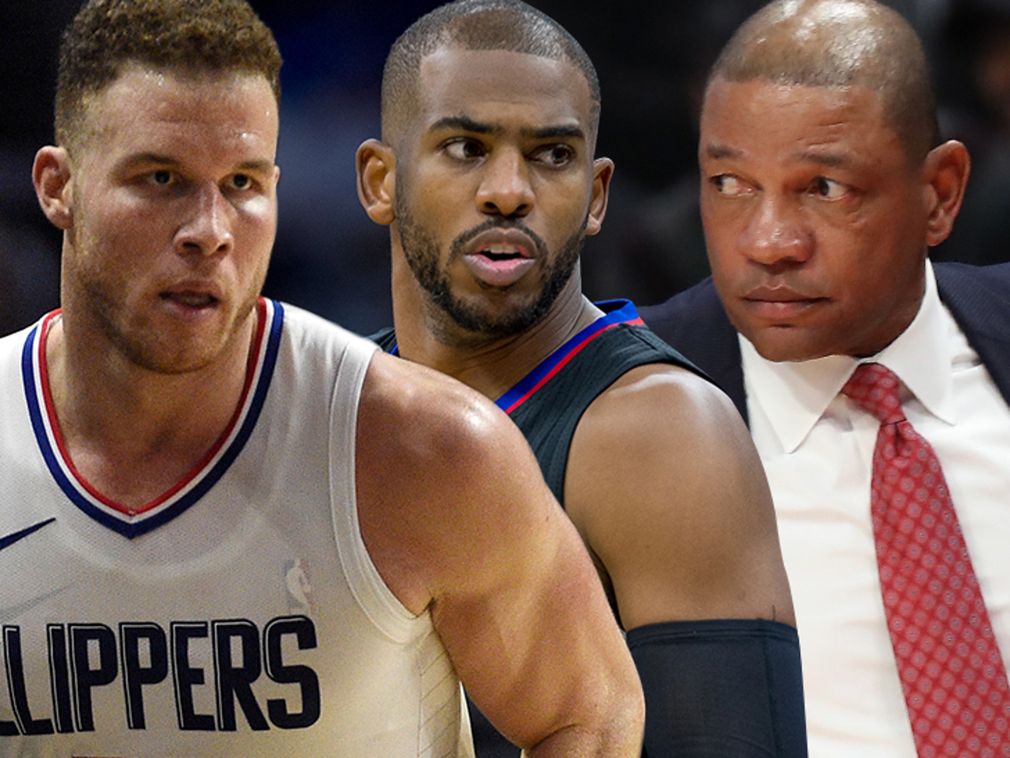 Clipper teammates and leaders Chris Paul and Blake Griffin in