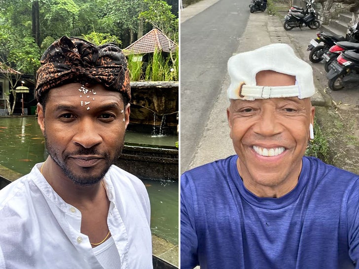 Usher Vacations in Bali with Russell Simmons