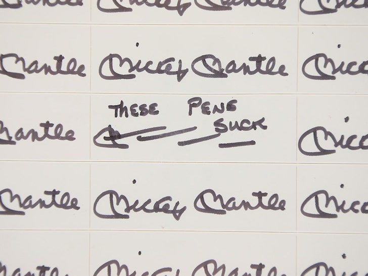 Mickey Mantle One-Of-A-Kind Autograph Hits Auction Block, ‘These Pens Suck’