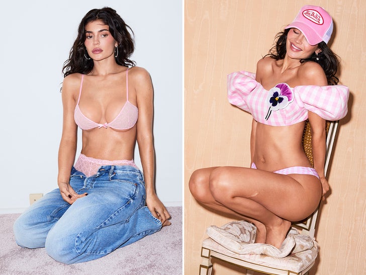 Kylie Jenner Poses in Underwear For Elle