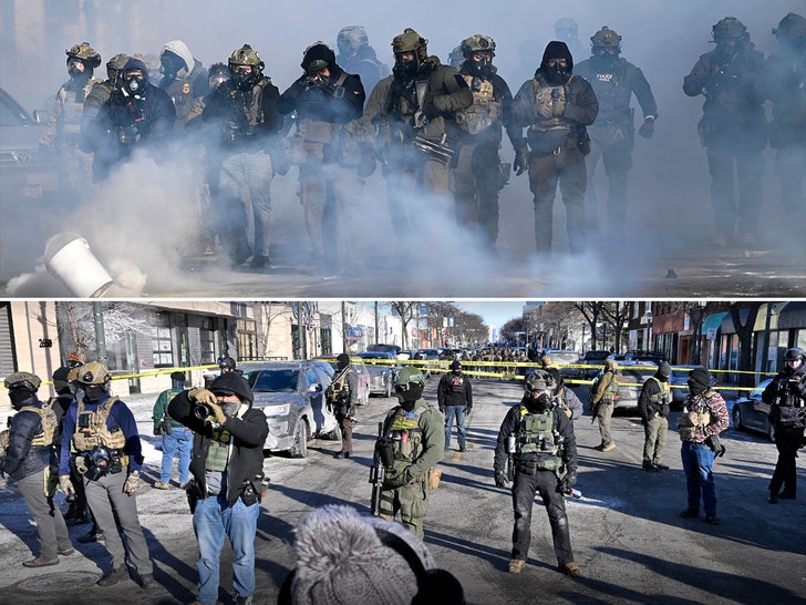 Aftermath of Shooting in Minneapolis, Minnesota