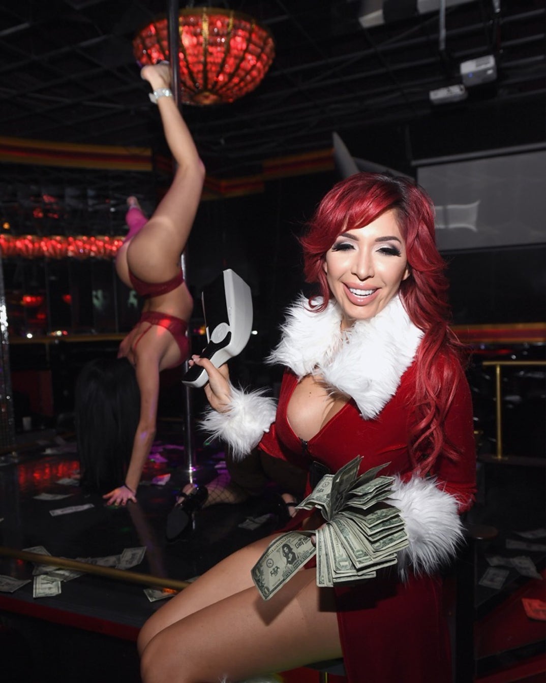 Farrah Abraham -- Sexy Santa in Vegas Strip Club