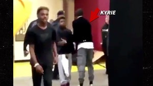 Kyrie Irving Hugs LeBron's Kids After Losing to Cavs