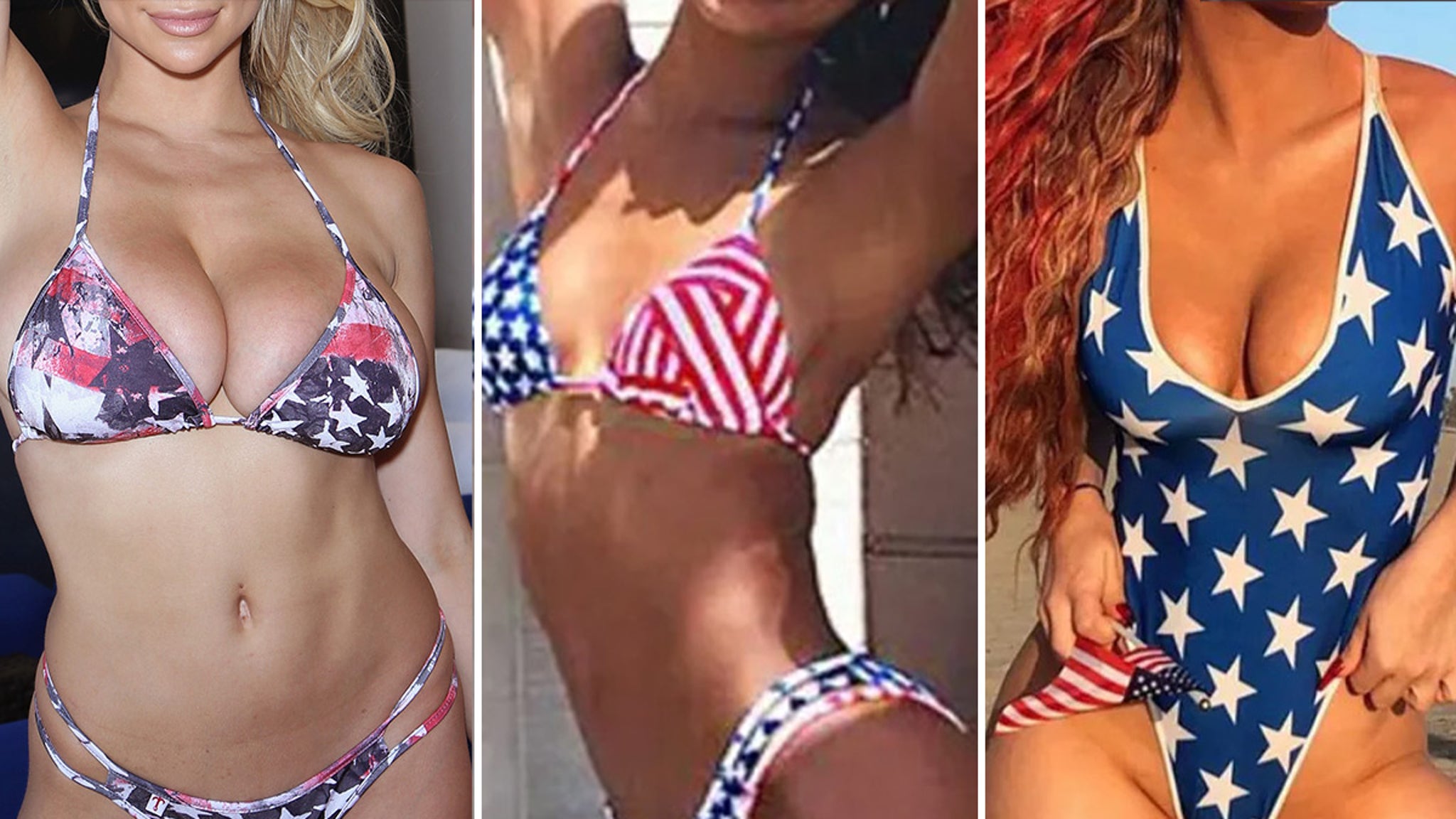 American Flag Swimsuits - Guess Who!