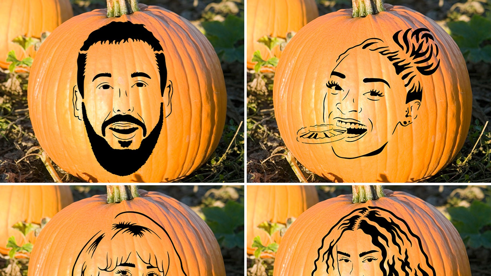 TMZ’s Celebrity Pumpkin Stencils … Cut It Out!