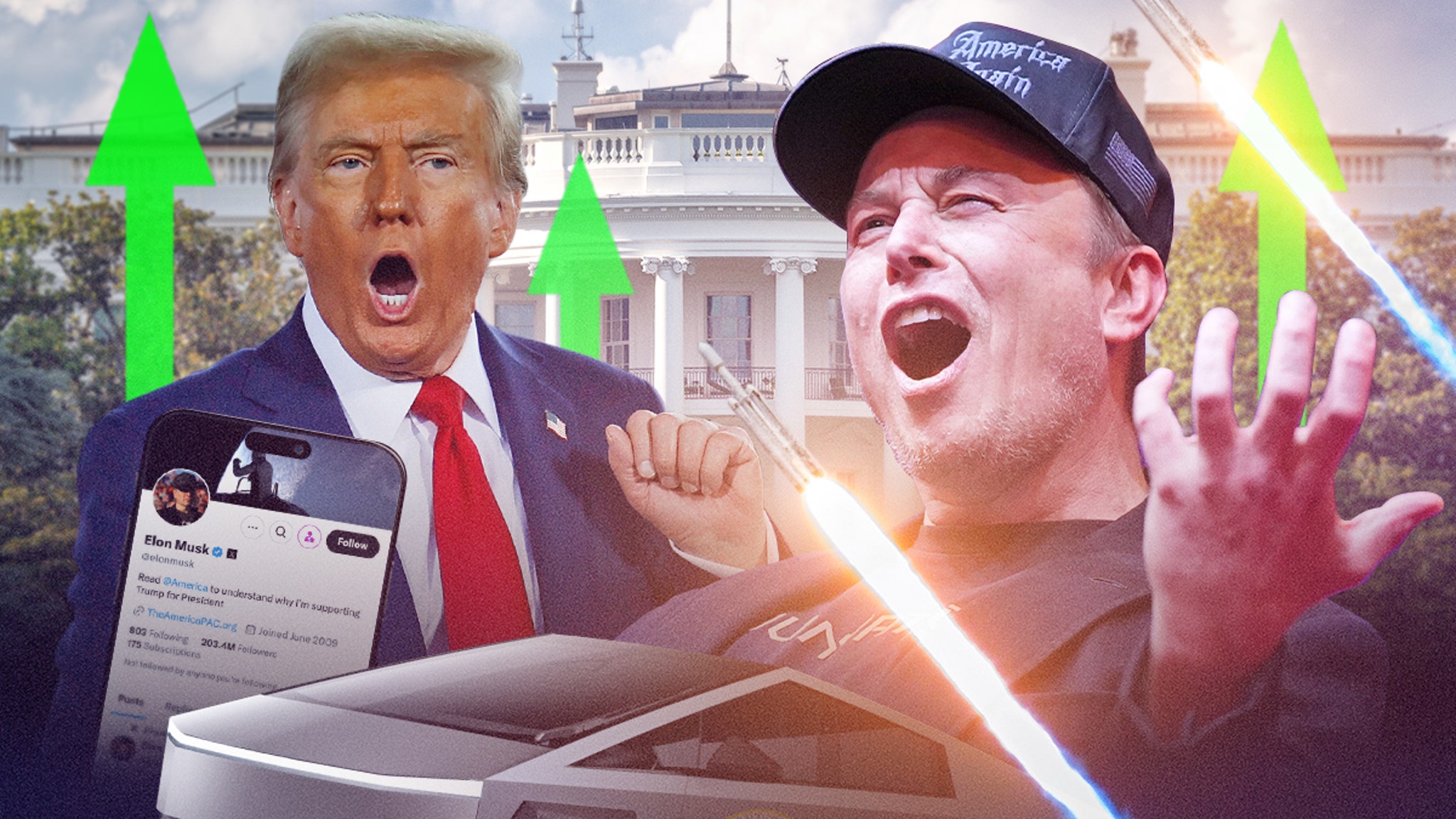 Elon Musk Net Worth Up  Billion with Trump Win, Cybertruck Motorcade Next?