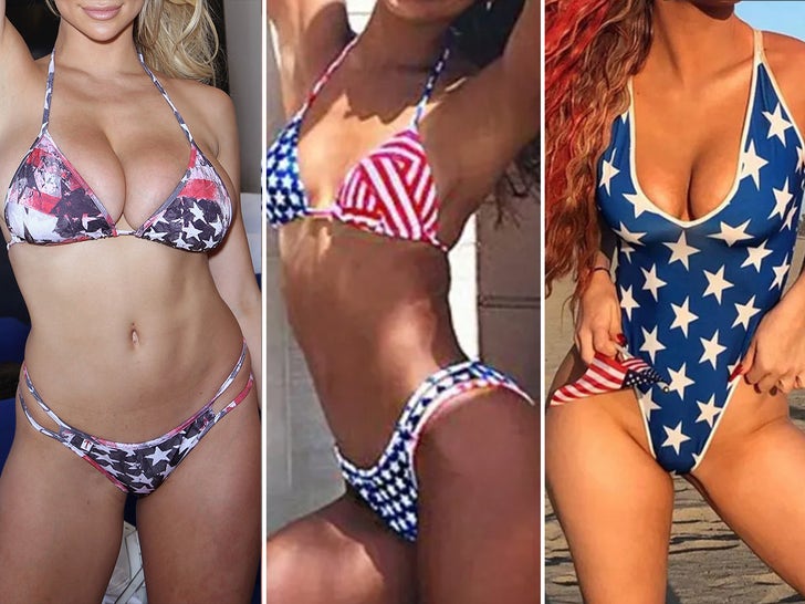 American Flag Swimsuits -- Guess Who!
