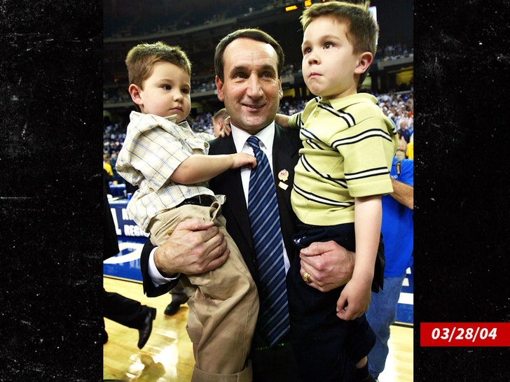 Coach K with his grandson Joey getty