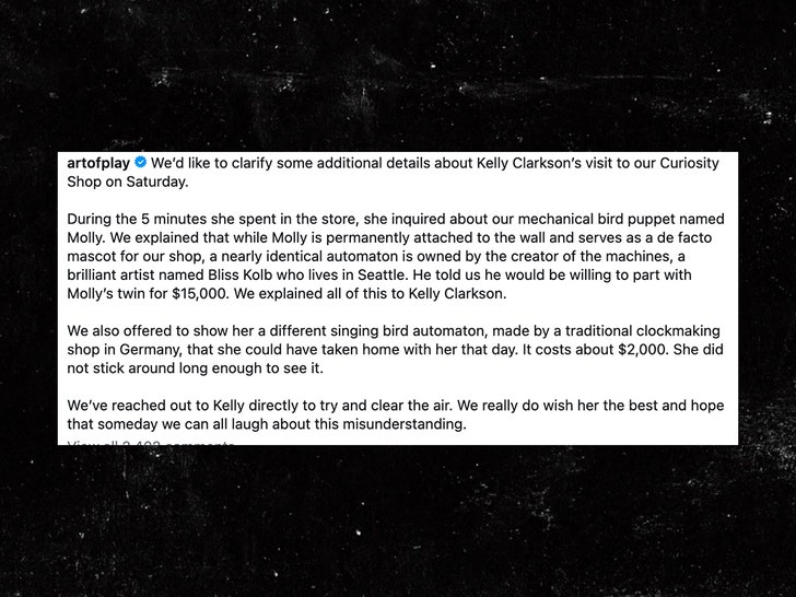 kelly clarkson art of play statement isnta 1