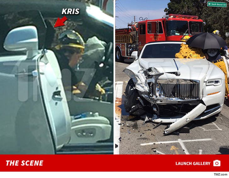 Kris Jenner -- Car Accident Scene