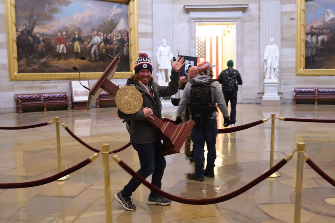 Pro-Trump Protesters Storm U.S. Capitol Photos 56