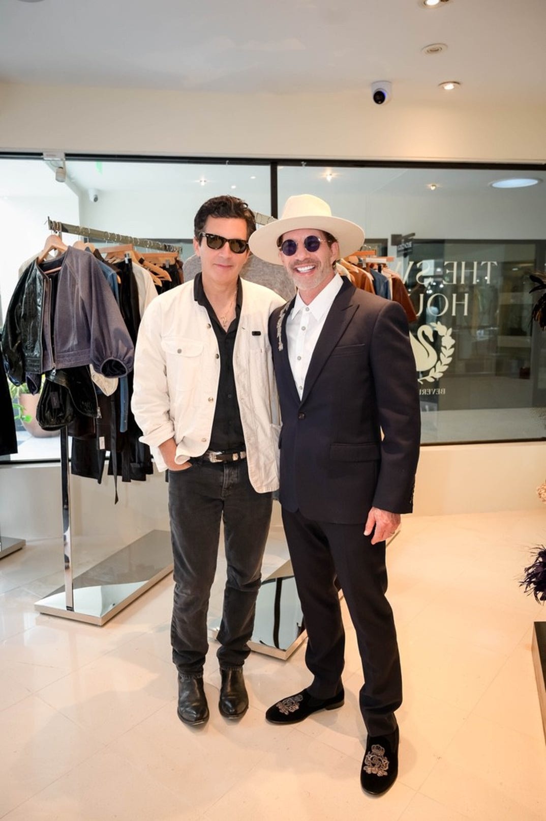 Fashion designer Yigal Azrouël poses with Dr. David Smotrich, founder of La Jolla IVF