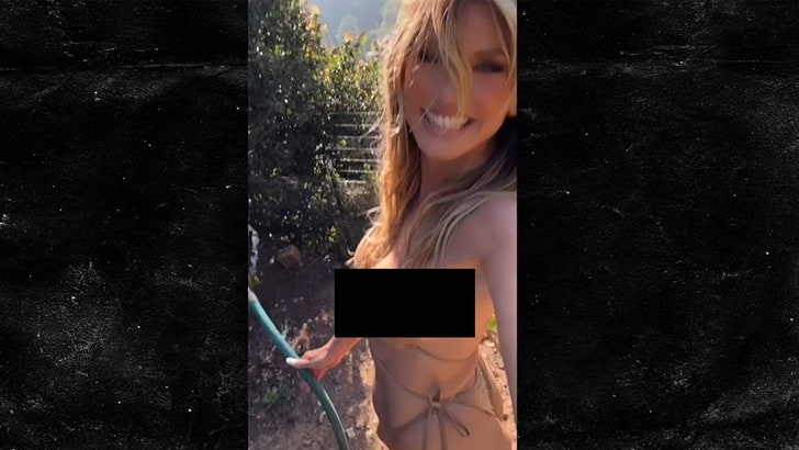 Heidi Klum Shows Off Green Thumb, Hot Bod While Gardening in Bikini Heidi Klum Shows Off Green Thumb, Hot Bod While Gardening in Bikini