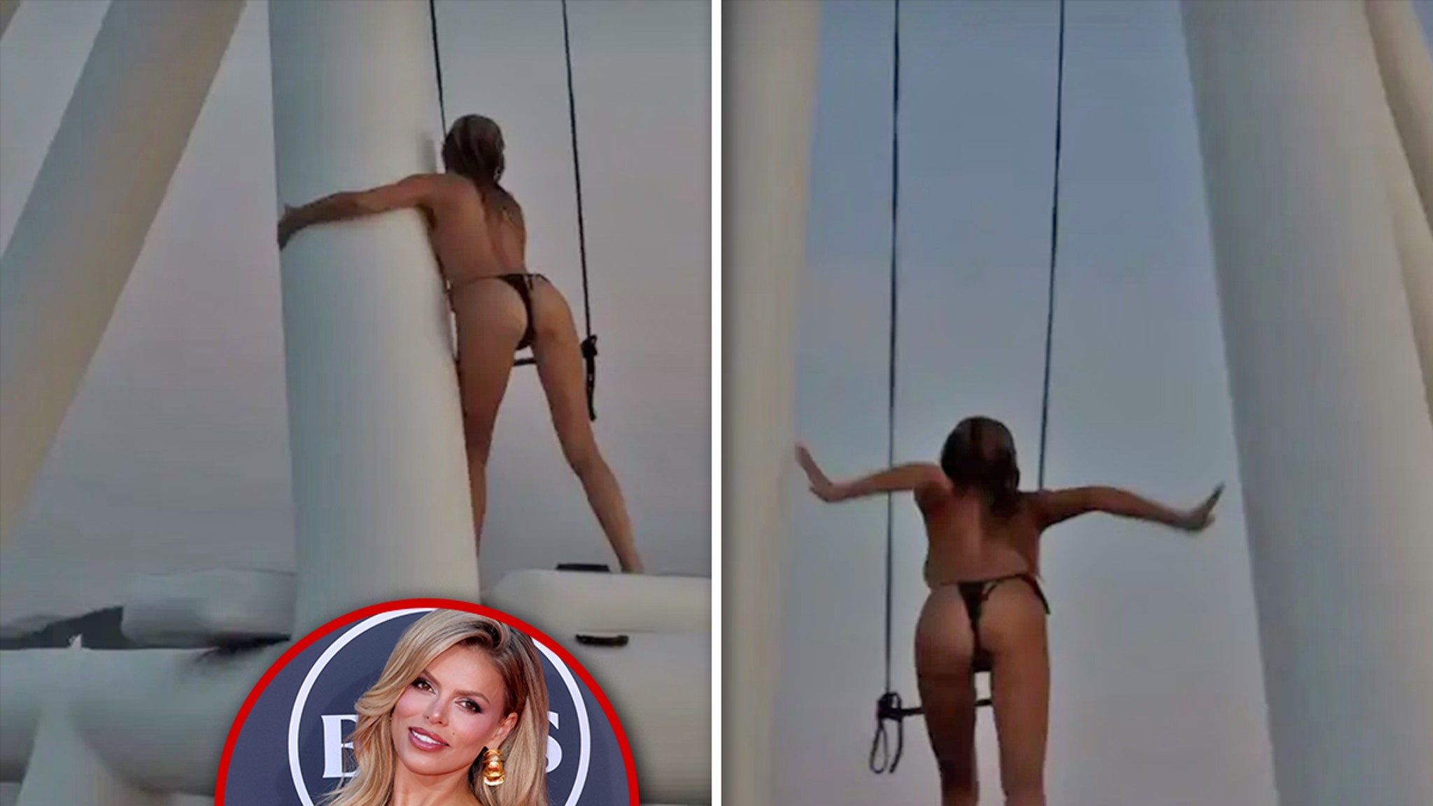 Brooks Nader Gets Wet 'n Wild in Thong Bikini on Sisters Trip