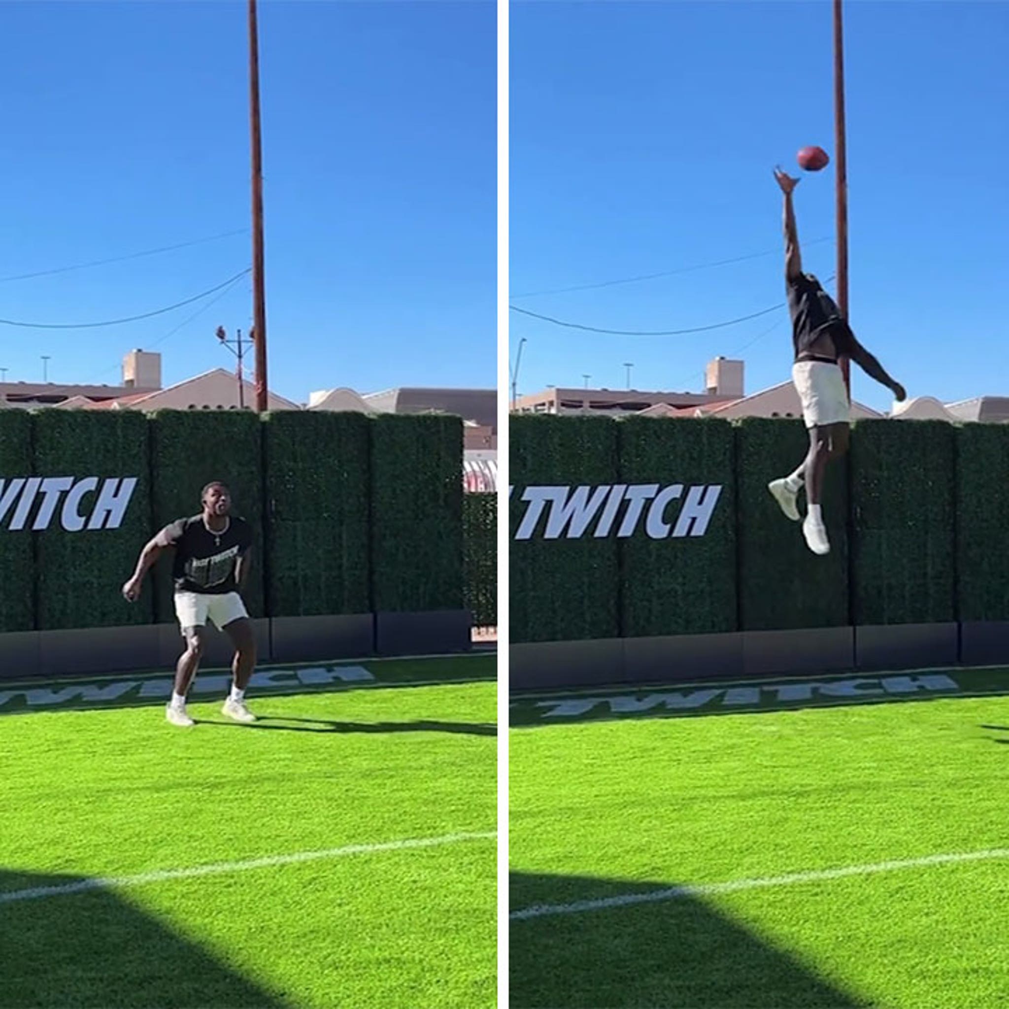 DK Metcalf Makes Insane Leaping Catch In Throwing Sesh  Or Does
