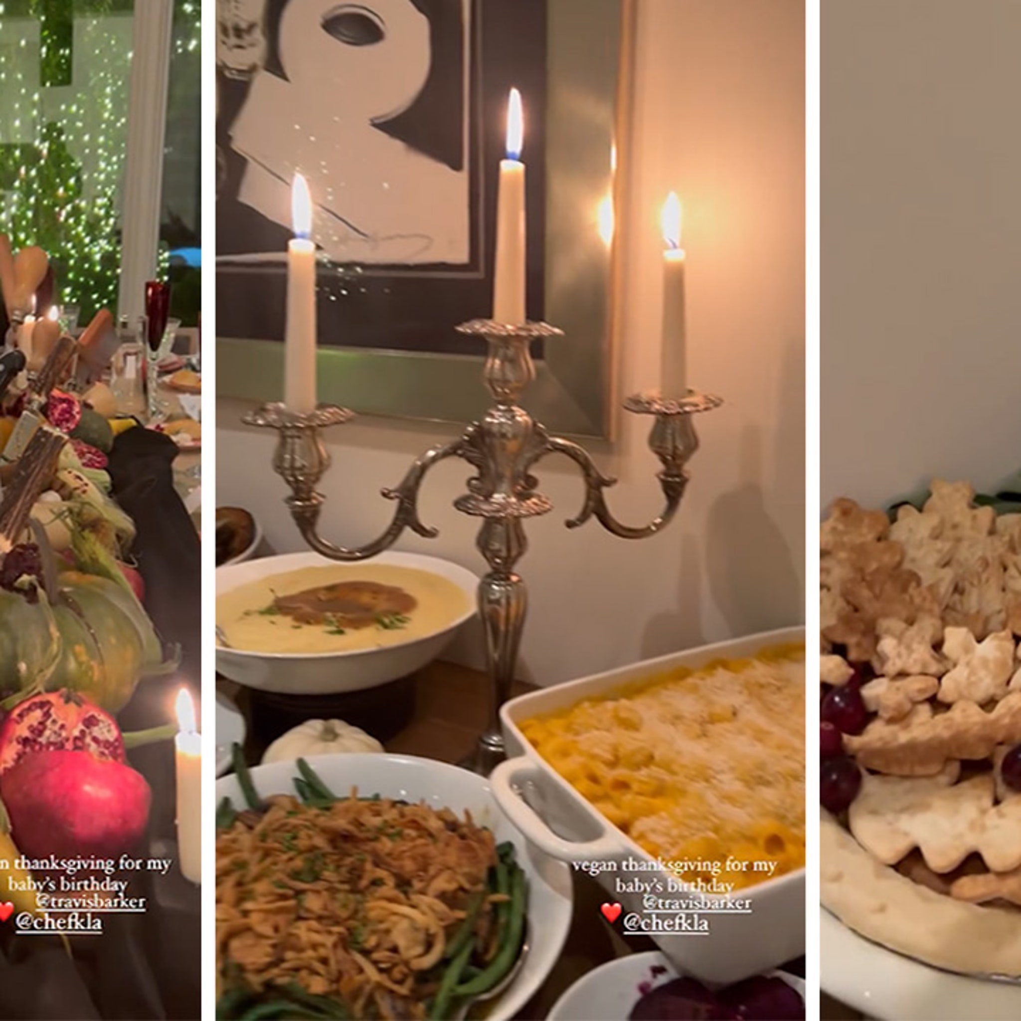 Kourtney Kardashian Throws Vegan Thanksgiving For Travis Barker