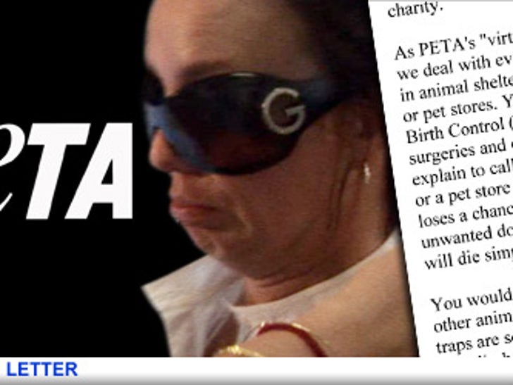 PETA's Letter to Brit -- click to read