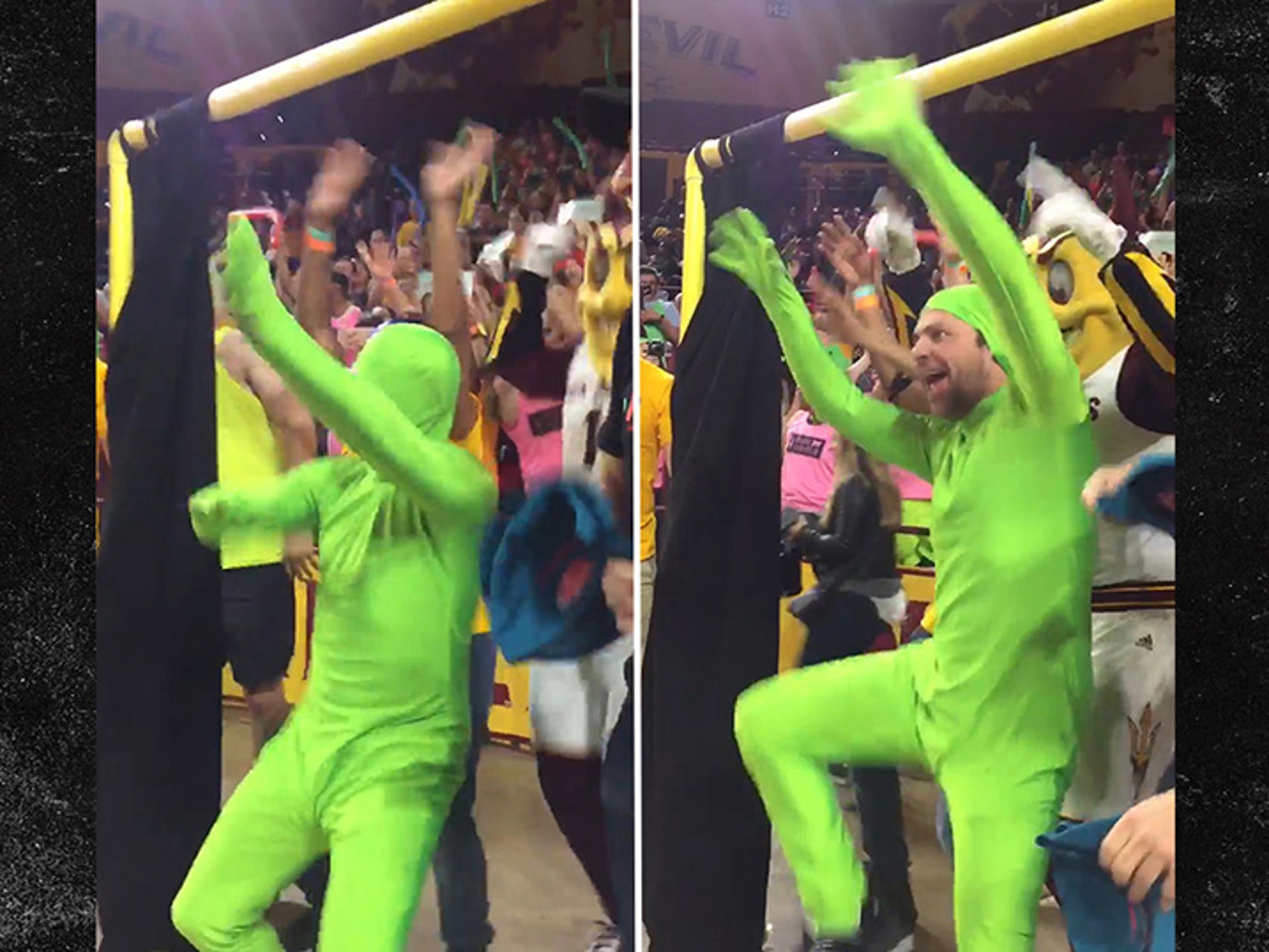Charlie Day Joins ASU's Curtain of Distraction As Green Man From