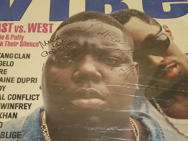 Vibe Magazine Signed Biggie Smalls Diddy Hits Auction Block