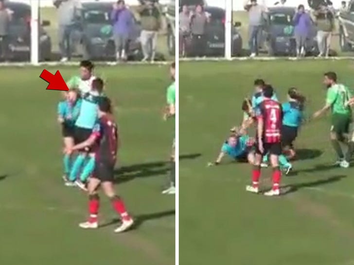 Soccer Player Hits Female Ref