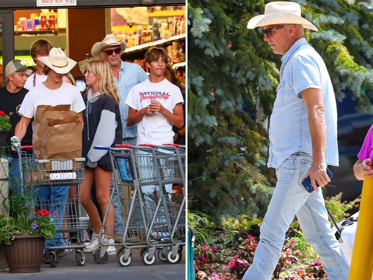 Kevin Costner Takes Kids To Aspen For Summer Vacation