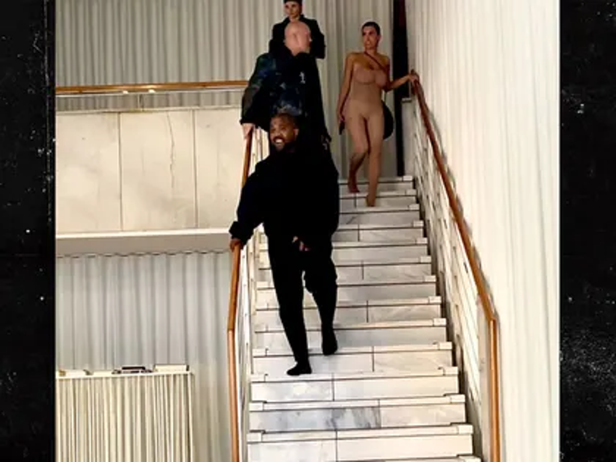 Kanye West and Bianca Censori Visit Berlin Art Exhibit, Boobs on Display