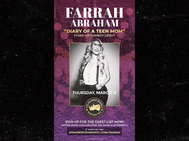 farrah abraham spearmint rhino diary of a teen mom flyer