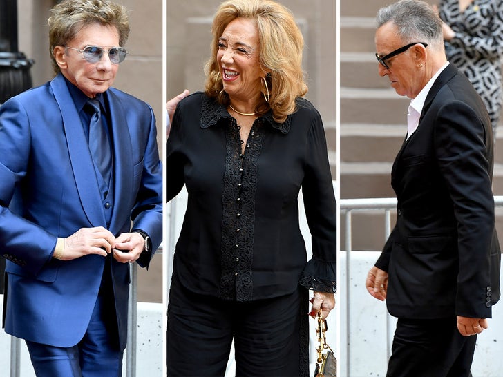 Celebs Arrive For Clive Davis' Funeral