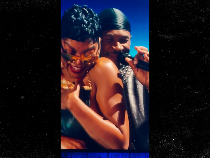 Usher Gets Flirty With Taraji P. Henson During Las Vegas Show