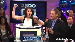Connie Chung -- JUMPS OUT OF A CAKE ... for Hubby Maury Povich