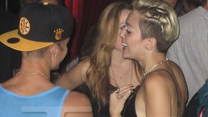Justin Bieber -- Flirting with Miley Cyrus