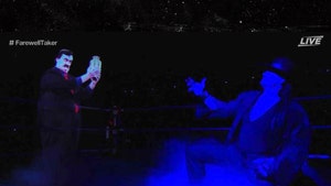 The Undertaker Retires from WWE After 30 Years with Fire, Explosions & Hologram!