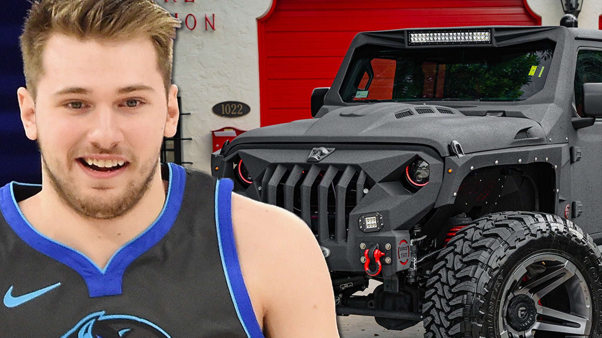 Mavericks' Luka Dončić pulls up in six-wheeler, tank-like car