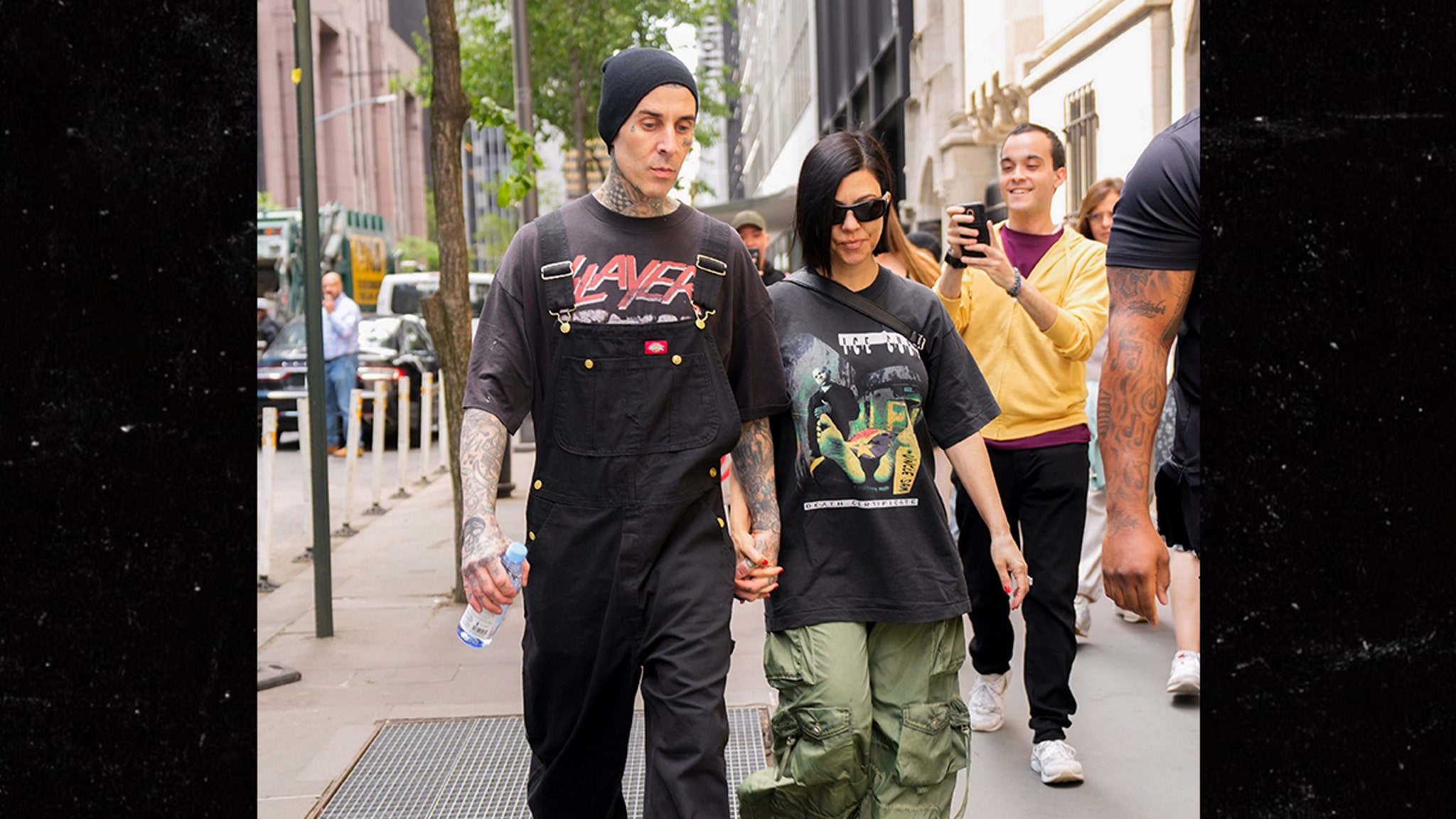 Kourtney Kardashian and Travis Barker in New York for Blink-182 Tour Together