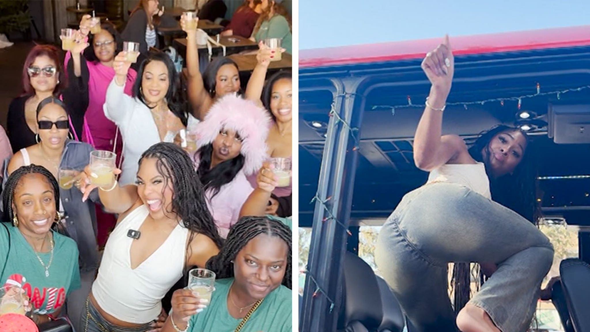 Streamer Zoe Spencer speelt patty-cake met de konten van fans tijdens TMZ Brunch Tour