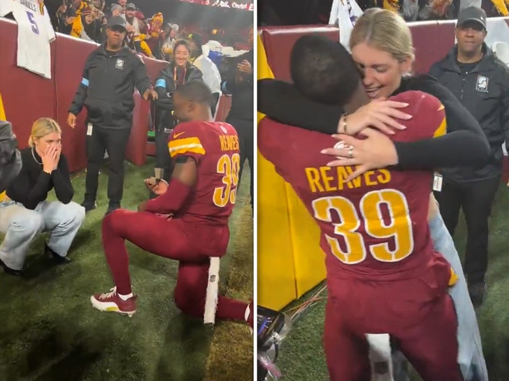 NFL's Jeremy Reaves Proposes To GF On The Field After Commanders' OT Win